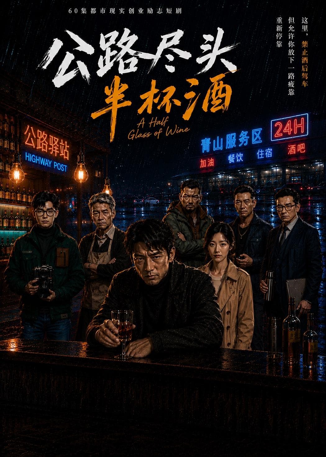 公路尽头半杯酒海报