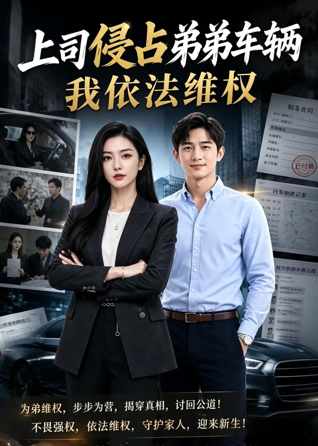 上司侵占弟弟车辆我依法维权海报