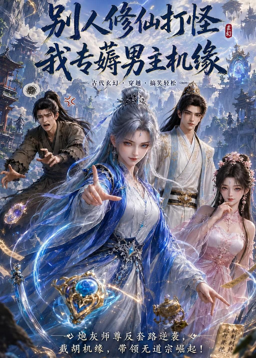 别人修仙打怪，我专薅男主机缘海报